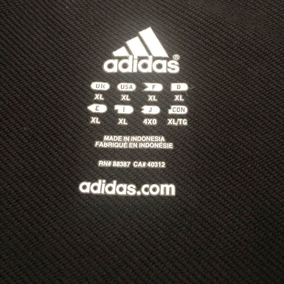 Adidas 1/4 Zip Up Black Athletic Pullover Sz XL - Picture 2 of 7